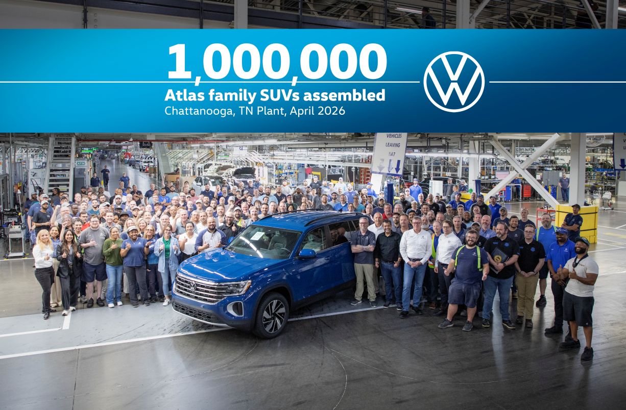 Volkswagen celebra el ensamblaje de un millón de SUV's de la familia Atlas en Chattanooga
